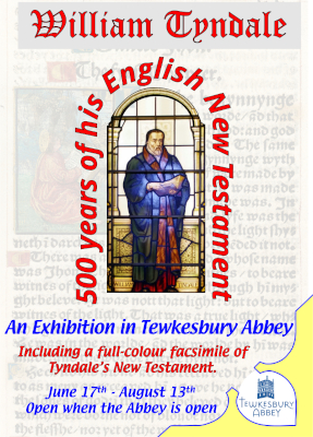 Tyndale exhibition Tewksbury Abbey